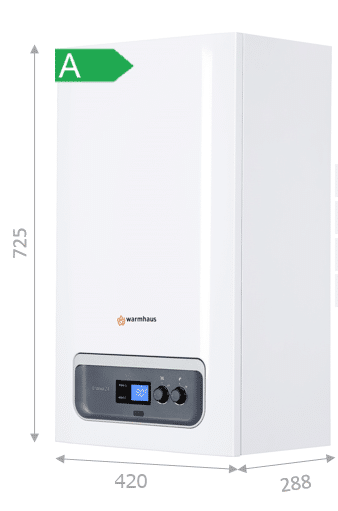 Dimensiones calderas de gas de condensación Warmhaus